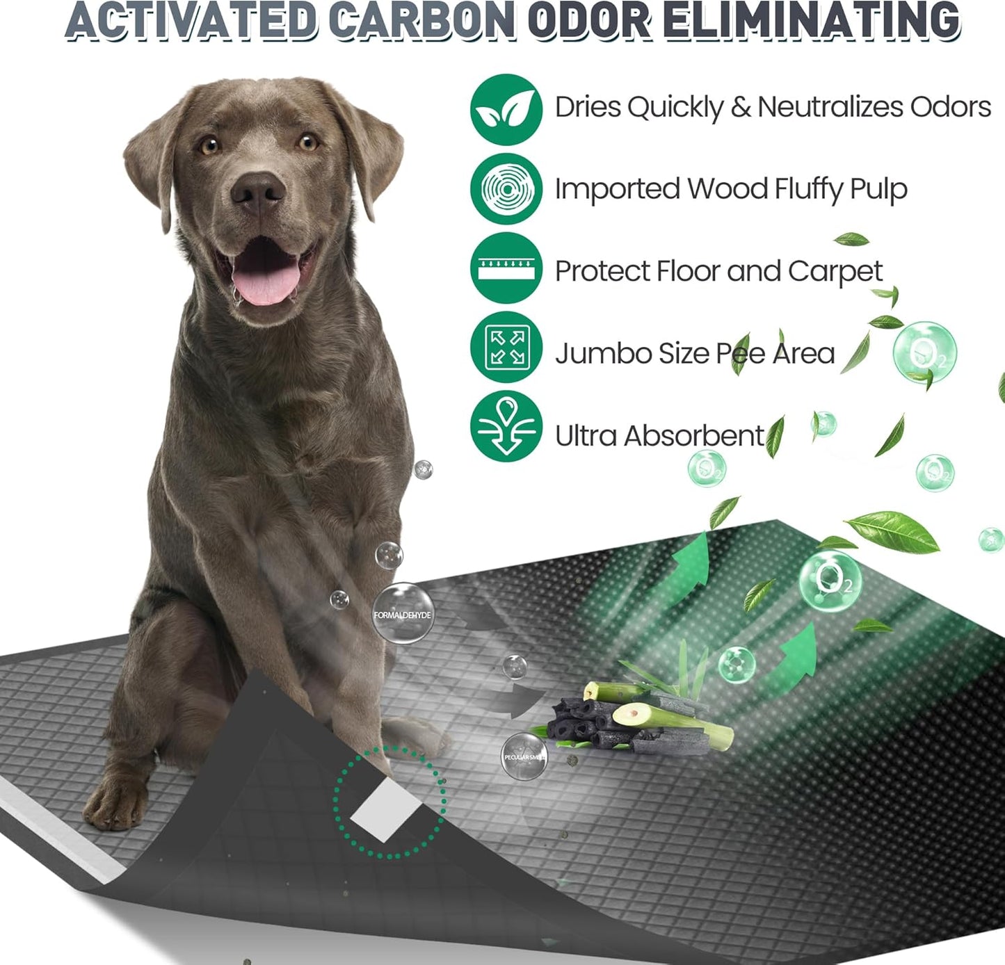 Pet Training Pads-50 Pcs Leak-Proof Surface Quick-Dry